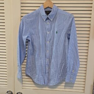 Polo by Ralph Lauren Kids Blue Checkered Button Down Shirt